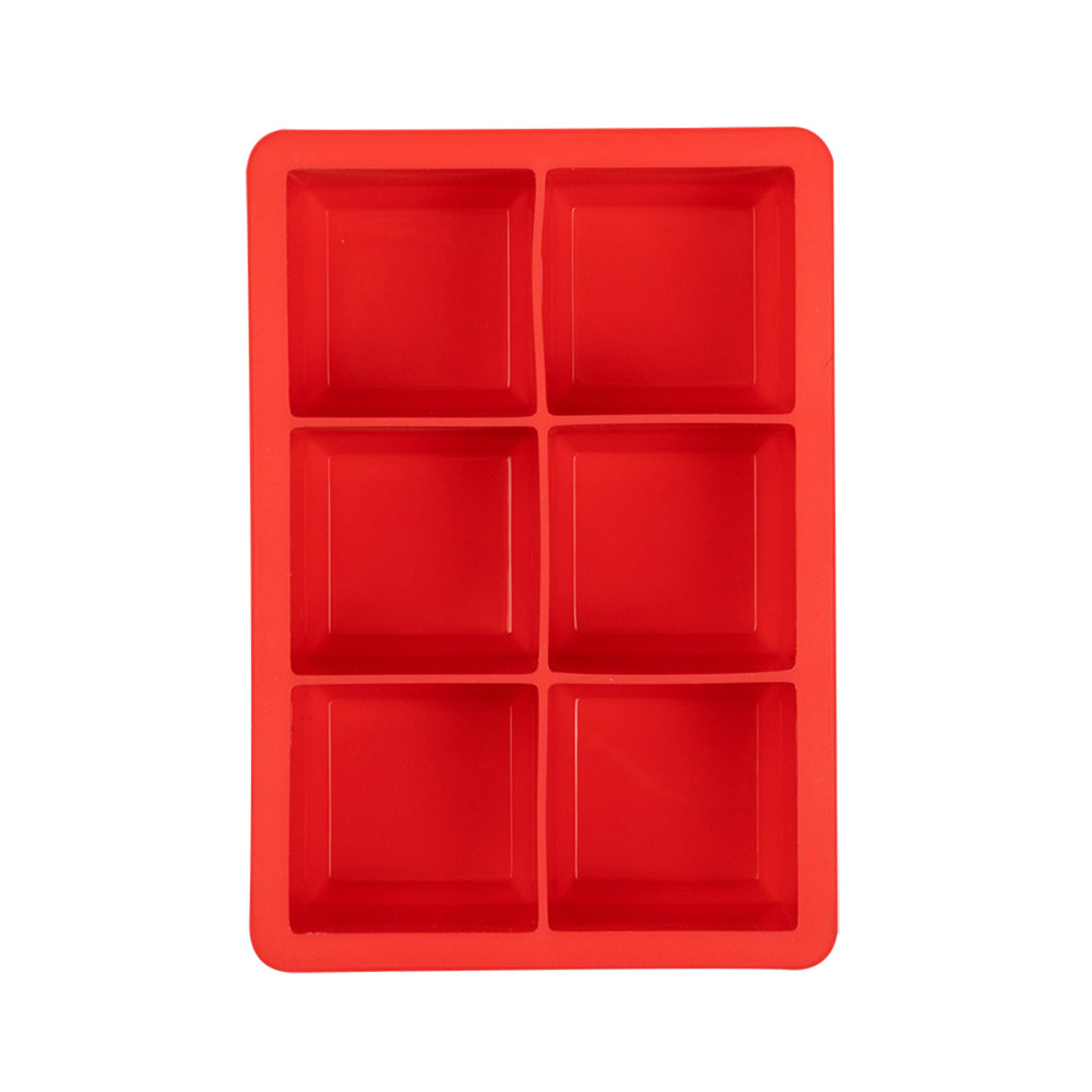 2PK Tovolo Silicone King Cube Ice Tray Cubes - Apple Red