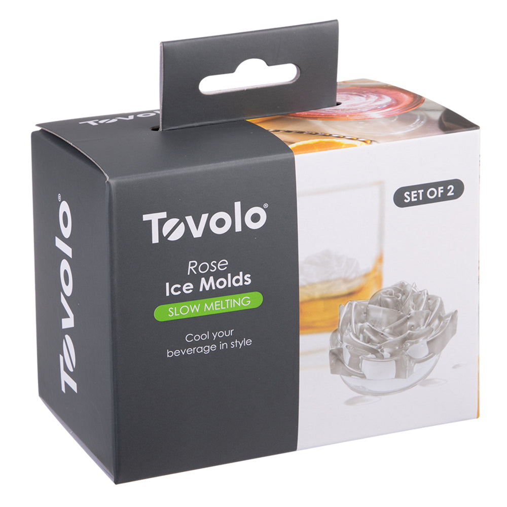 4pc Tovolo Novelty Rose Ice Mould Set w/ Cap - Charcoal