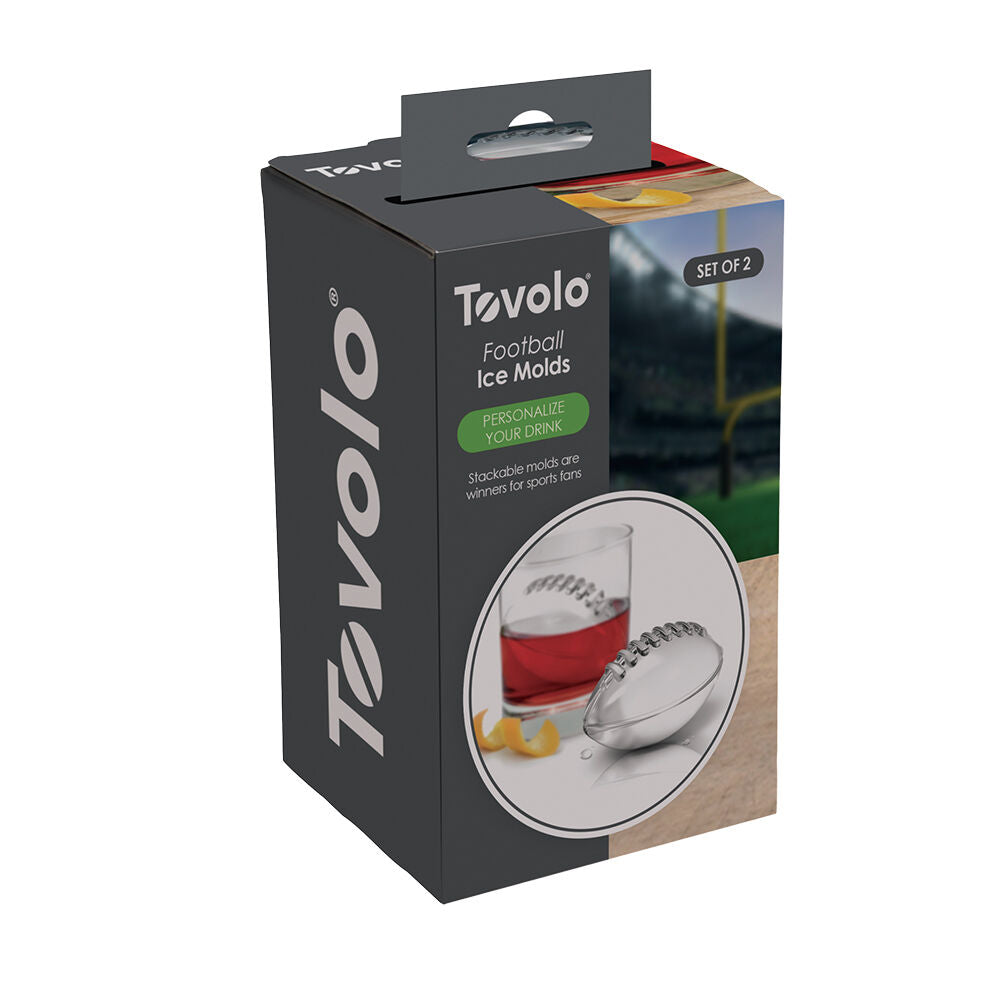 2pc Tovolo Sports Range Durable Novelty Freezer Ice Mould Set Football