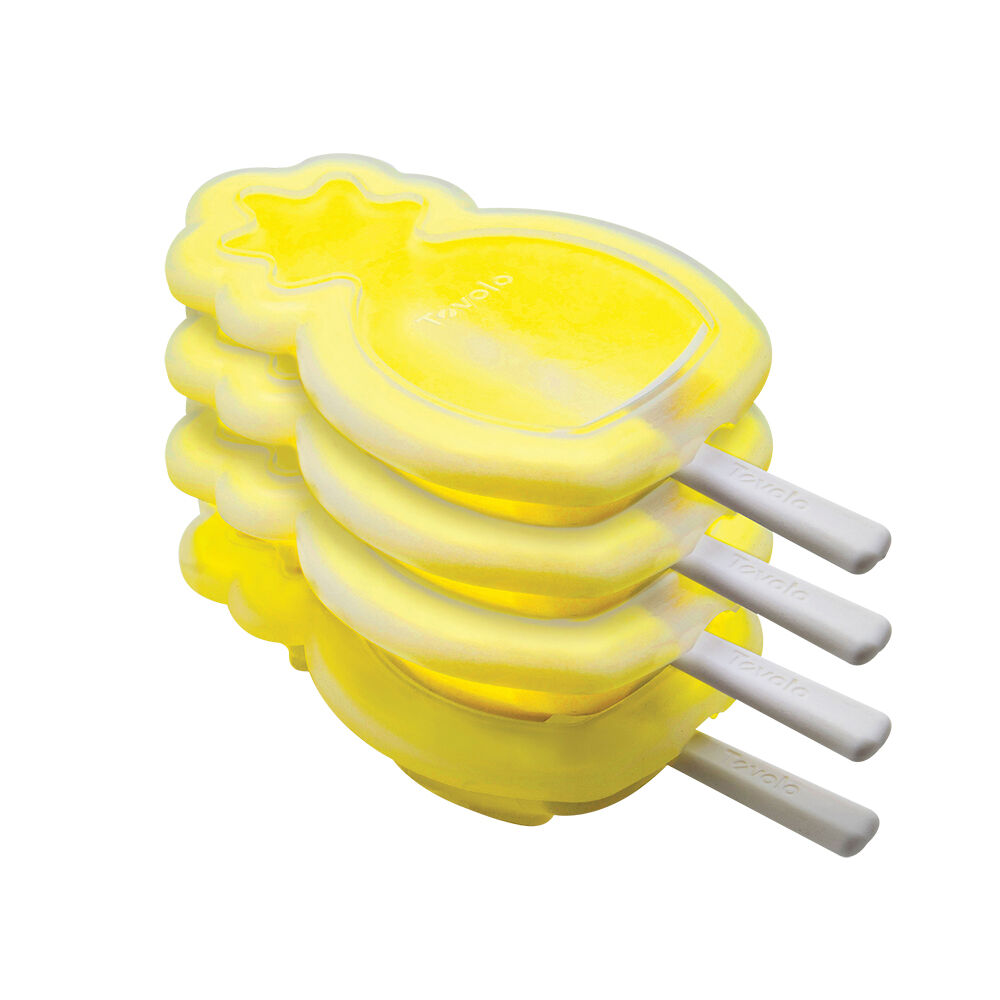 4pc Tovolo Stackable Flexible Silicone Ice Pop Moulds Set Pineapple