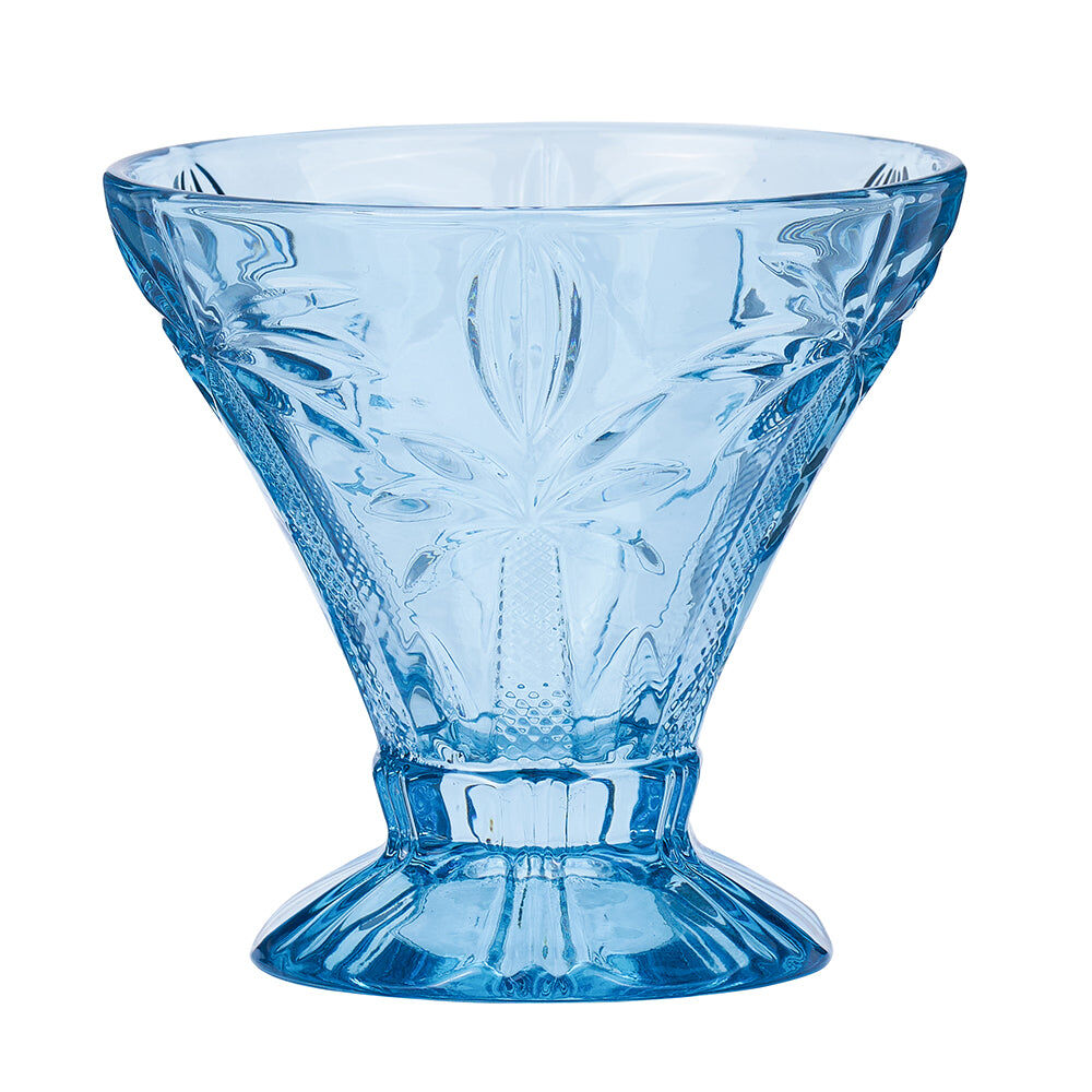 8pc Annabel Trends Cocktail Glass Palm Tree 270ml Cup Set - Blue