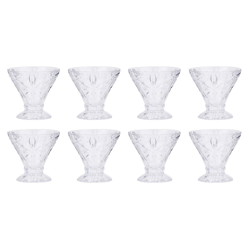 8pc Annabel Trends Cocktail Glass Palm Tree 270ml Cup Set - Clear