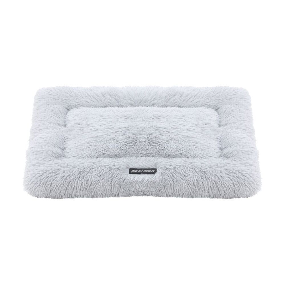 Paws and Claws Pet Mat Medium 70x50x4cm Light Grey Super Plush Washable