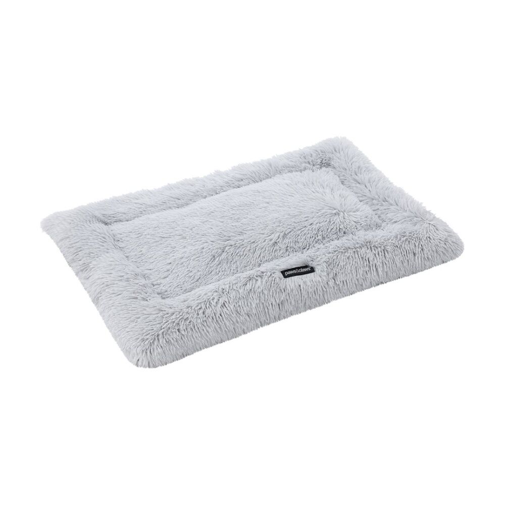 Paws and Claws Pet Mat Large 90x60x4cm Light Grey Super Plush Washable