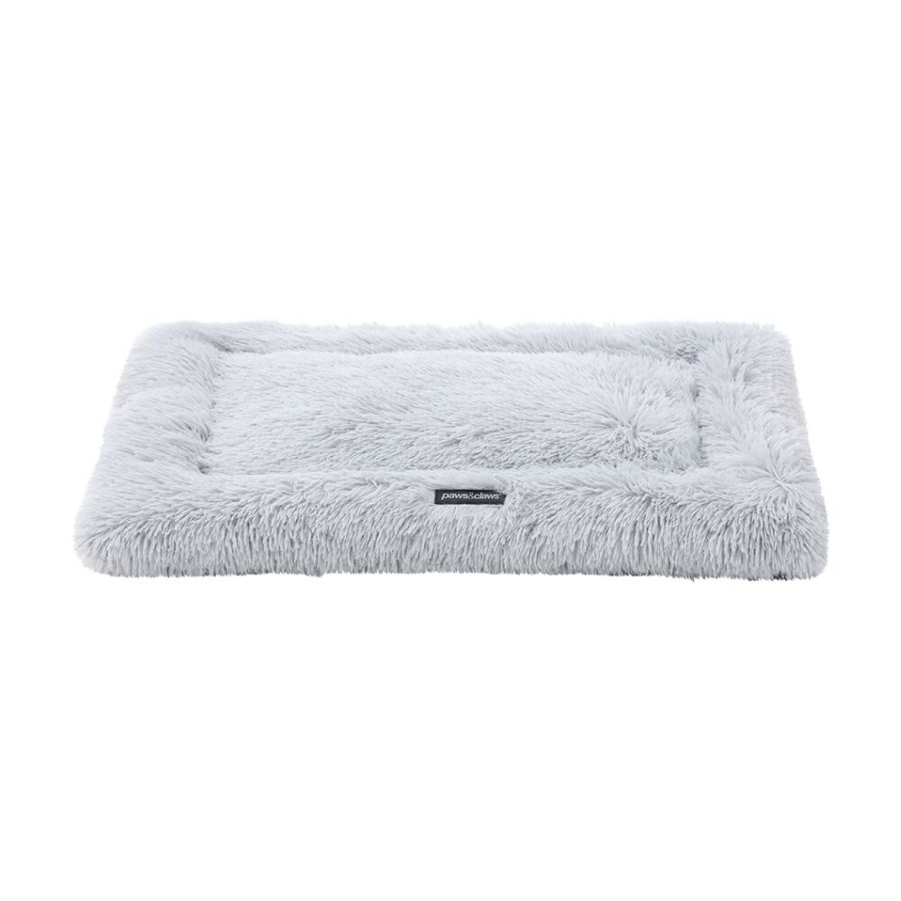 Paws and Claws Pet Mat Large 90x60x4cm Light Grey Super Plush Washable
