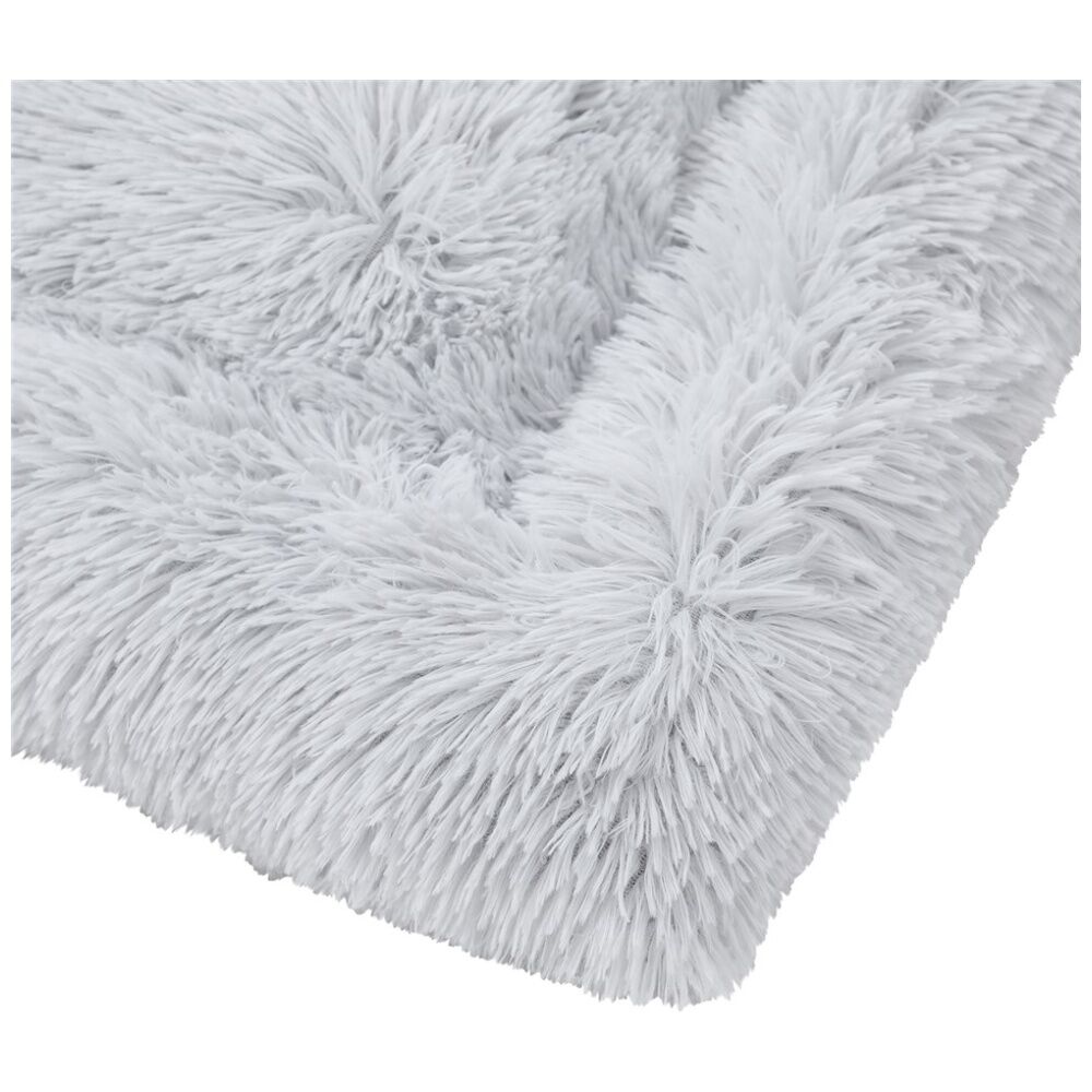 Paws and Claws Pet Mat Large 90x60x4cm Light Grey Super Plush Washable