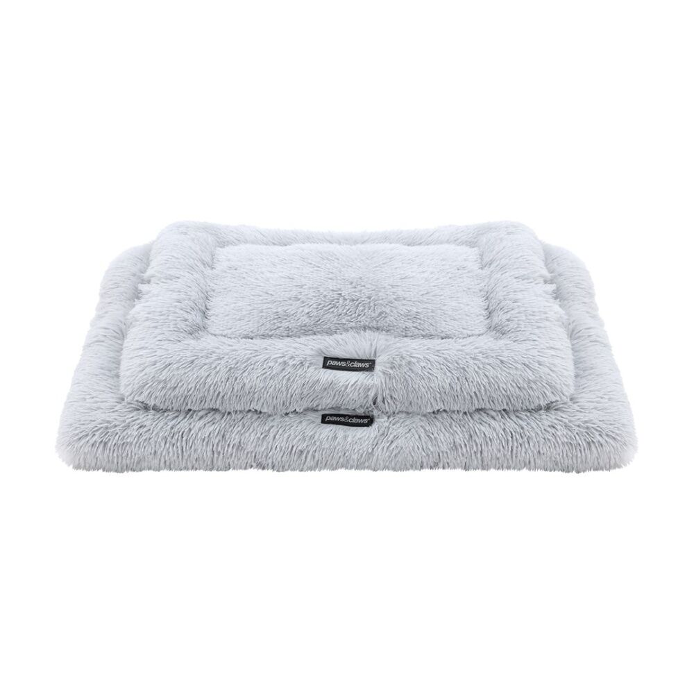 Paws and Claws Pet Mat Large 90x60x4cm Light Grey Super Plush Washable