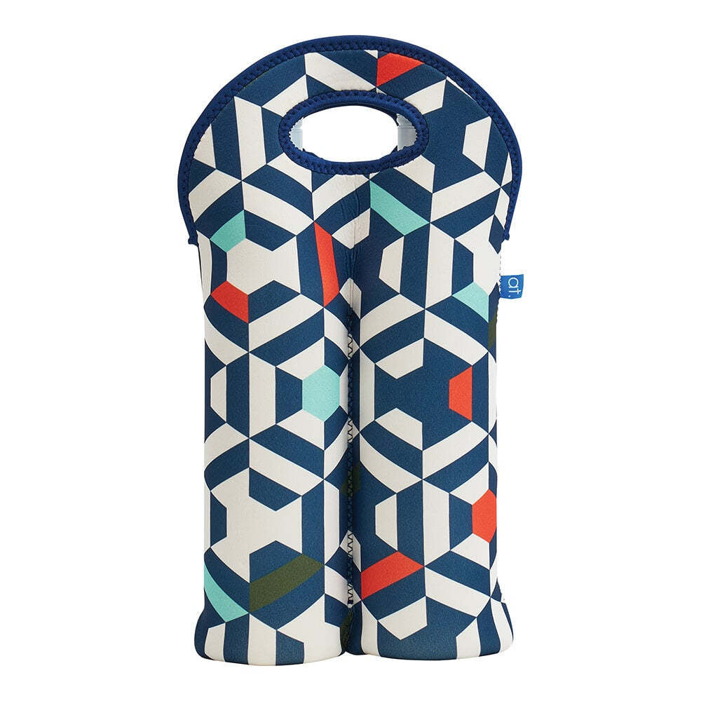 2PK Annabel Trends Neoprene Double Bottle Bag 24x38cm - Geo