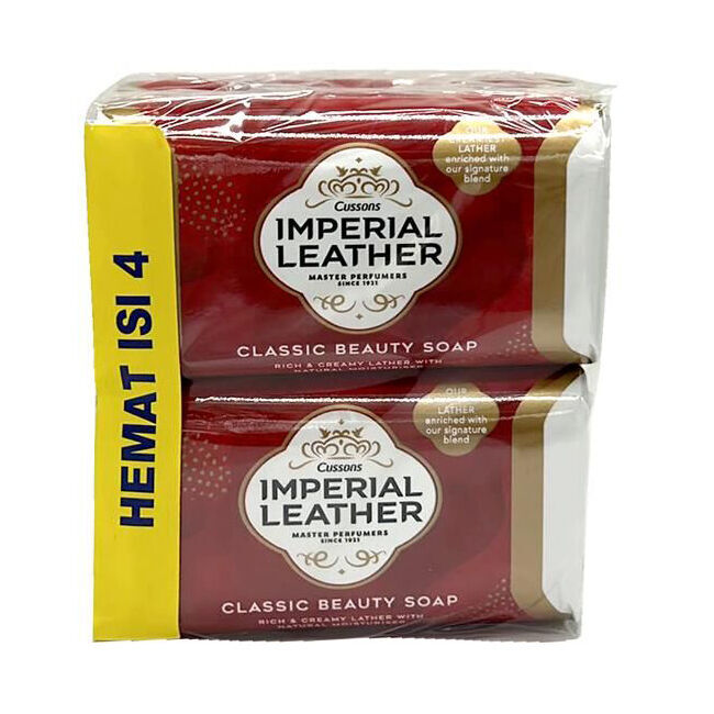 12x 4pc Cussons Imperial Leather Classic Bar Soap 75g Body Fragrance