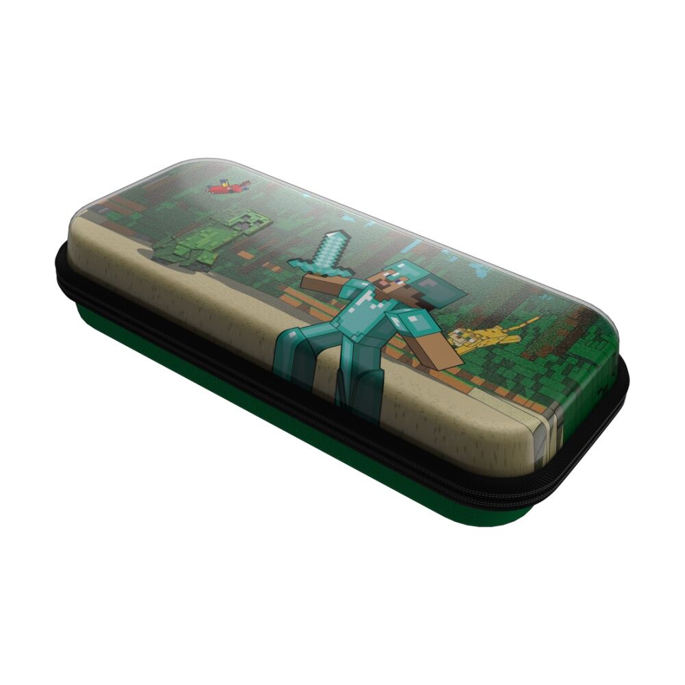 Turtle Beach Nintendo Switch Realmz Gaming Travel Case Minecraft Forest Battle