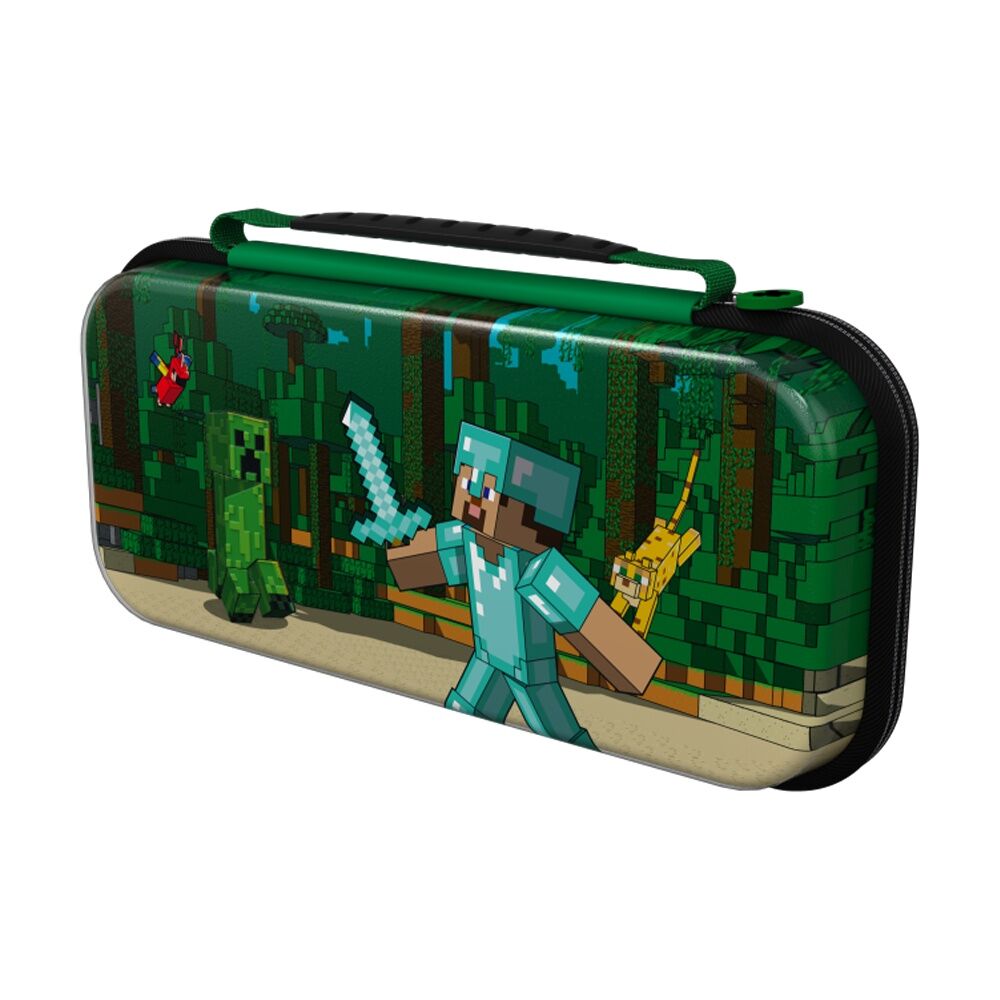 Turtle Beach Nintendo Switch Realmz Gaming Travel Case Minecraft Forest Battle