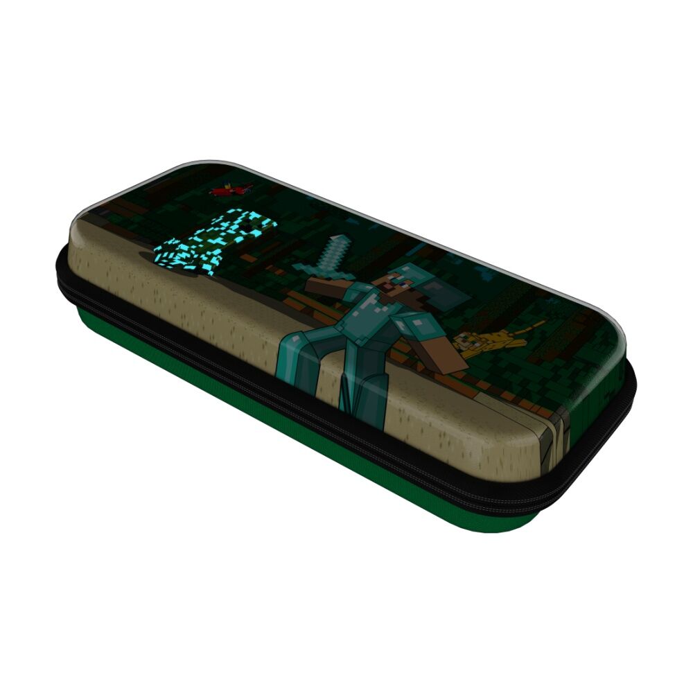 Turtle Beach Nintendo Switch Realmz Gaming Travel Case Minecraft Forest Battle