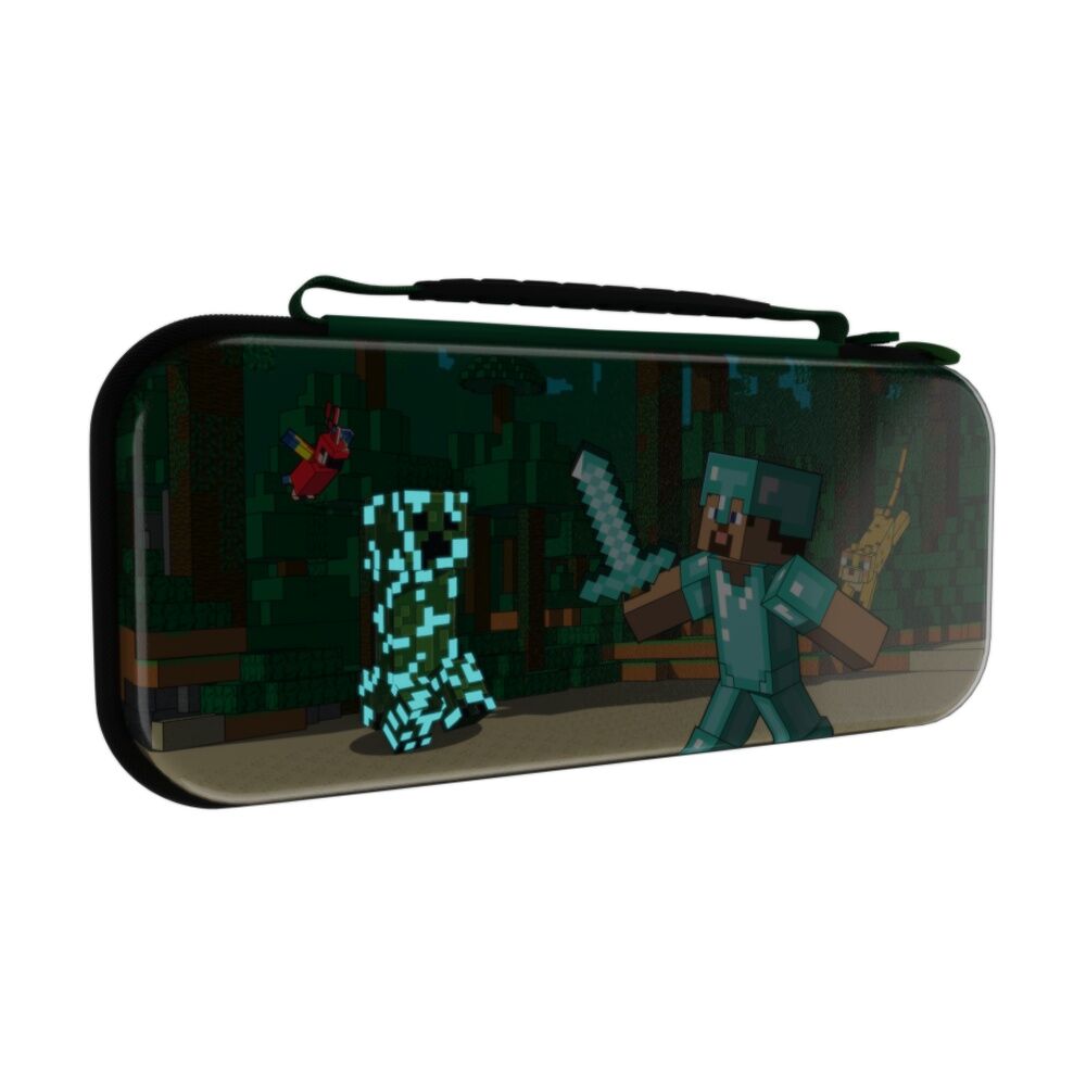 Turtle Beach Nintendo Switch Realmz Gaming Travel Case Minecraft Forest Battle