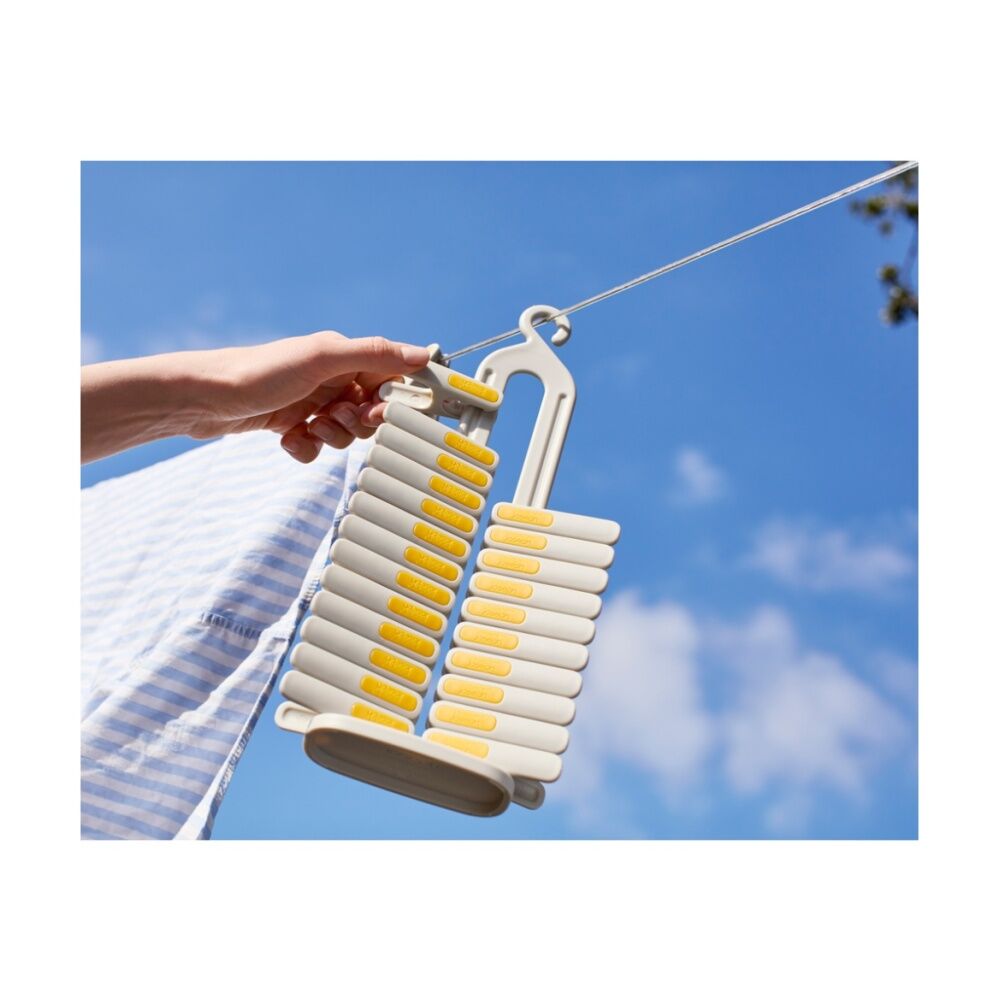 2x 30pc Joseph Joseph PegStore Clothing/Laundry Peg Set W/ 30 UV Resistant Ecru