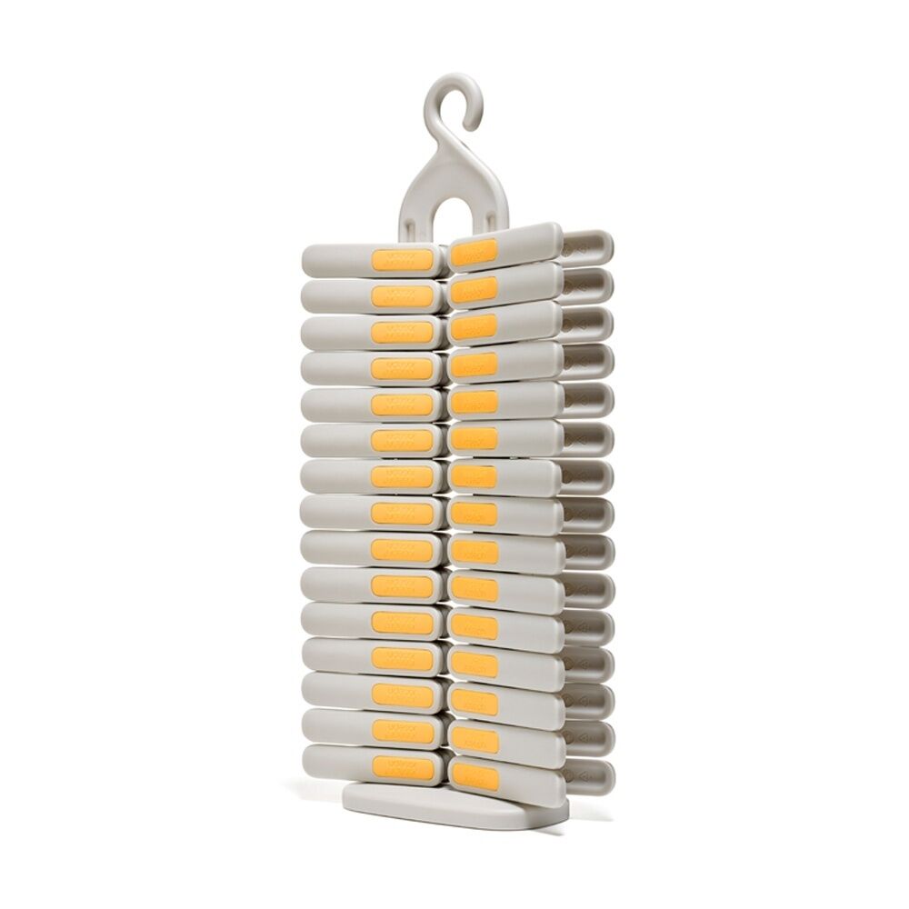 2x 30pc Joseph Joseph PegStore Clothing/Laundry Peg Set W/ 30 UV Resistant Ecru