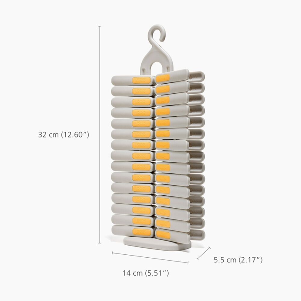 2x 30pc Joseph Joseph PegStore Clothing/Laundry Peg Set W/ 30 UV Resistant Ecru