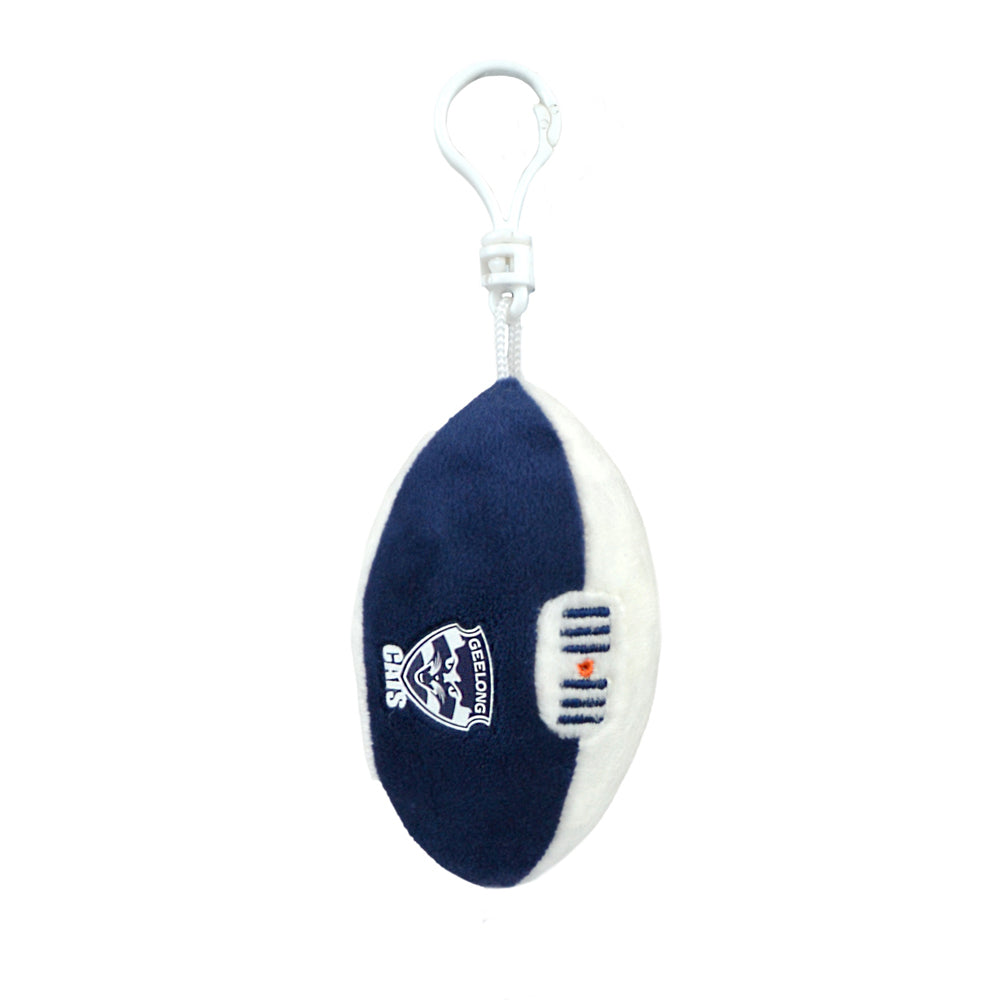 4PK AFL Geelong Footy Keyclip Hanging Bag Accessory 10cm