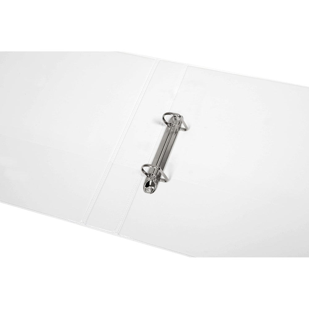 2PK Marbig Clearview PP 2 D-Ring 25mm A5 Insert Binder - White