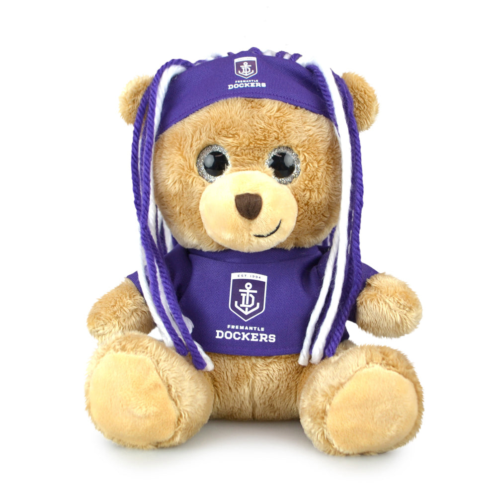 2PK AFL Sparkle Fanatic Fremantle Plush Toy 20cm - Purple