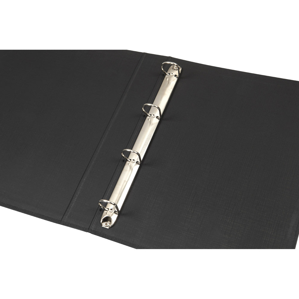 3PK Marbig Deluxe PE 4 D-Ring 25mm A4 Binder File Organiser - Black