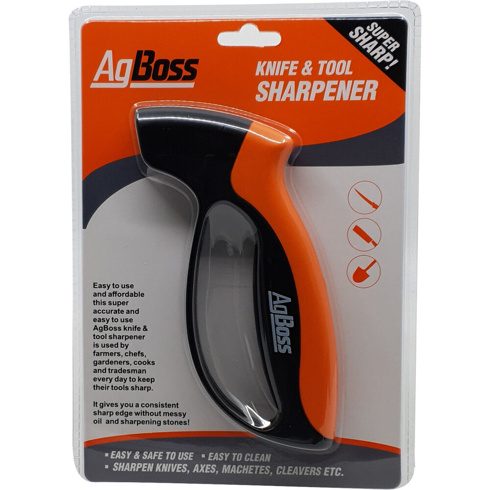 AgBoss Knife, Cleavers, Axes and Other Cutting Tool Sharpener Orange Black