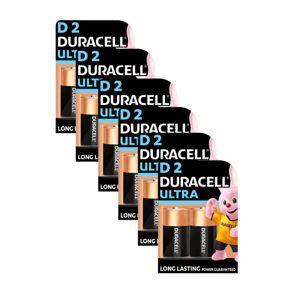 6x 2pc Duracell Alkaline Powered Ultra D Battery Single Use For Most Devices