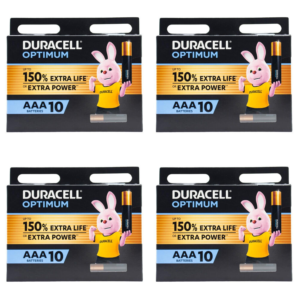 40pc Duracell Optimum Durable Extra Power AAA Batteries - Black