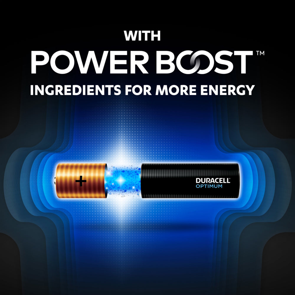 4x 8pc Duracell Optimum Alkaline AA Battery Pack Single Use