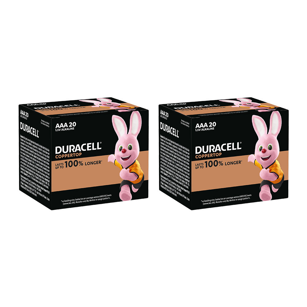 40pc Duracell Copper Top AAA Alkaine Long Lasting Batteries