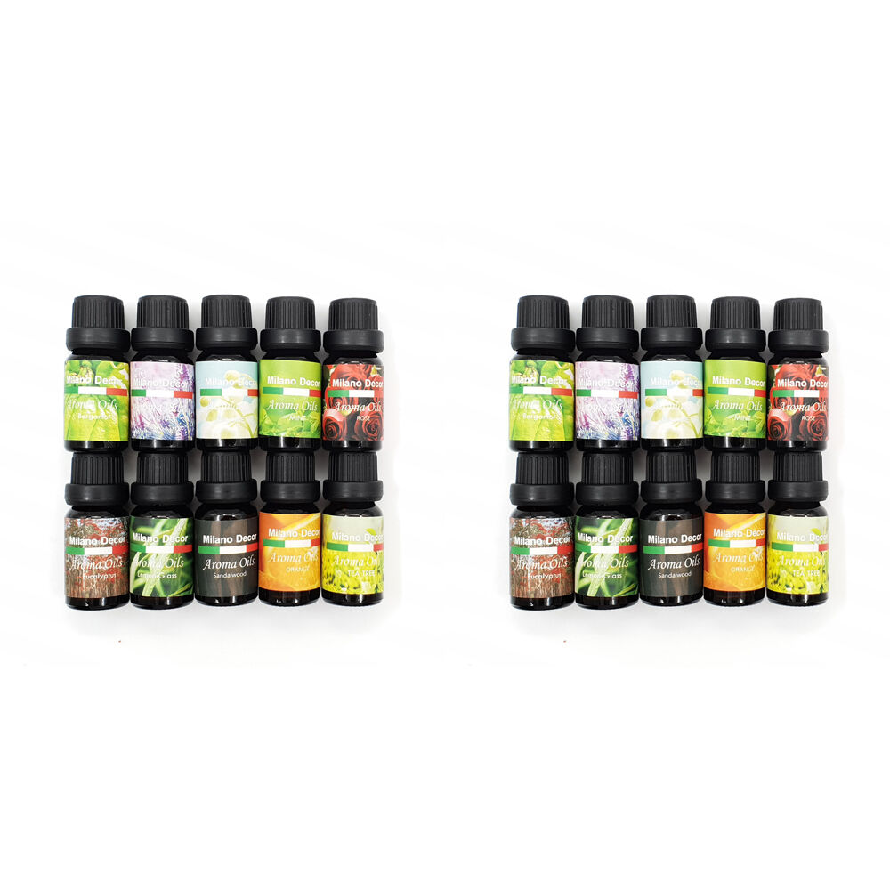 2x 10pc Milano Decor 10ml Aromatherapy Diffuser Scented Oil