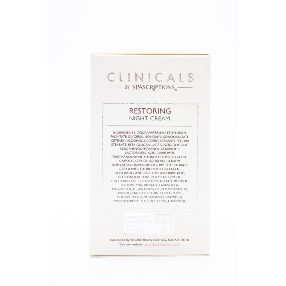 3PK Spascriptions Clinicals 50ml Restoring Night Cream Youthful Glow
