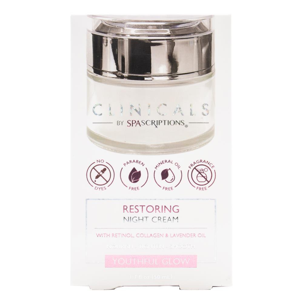 3PK Spascriptions Clinicals 50ml Restoring Night Cream Youthful Glow