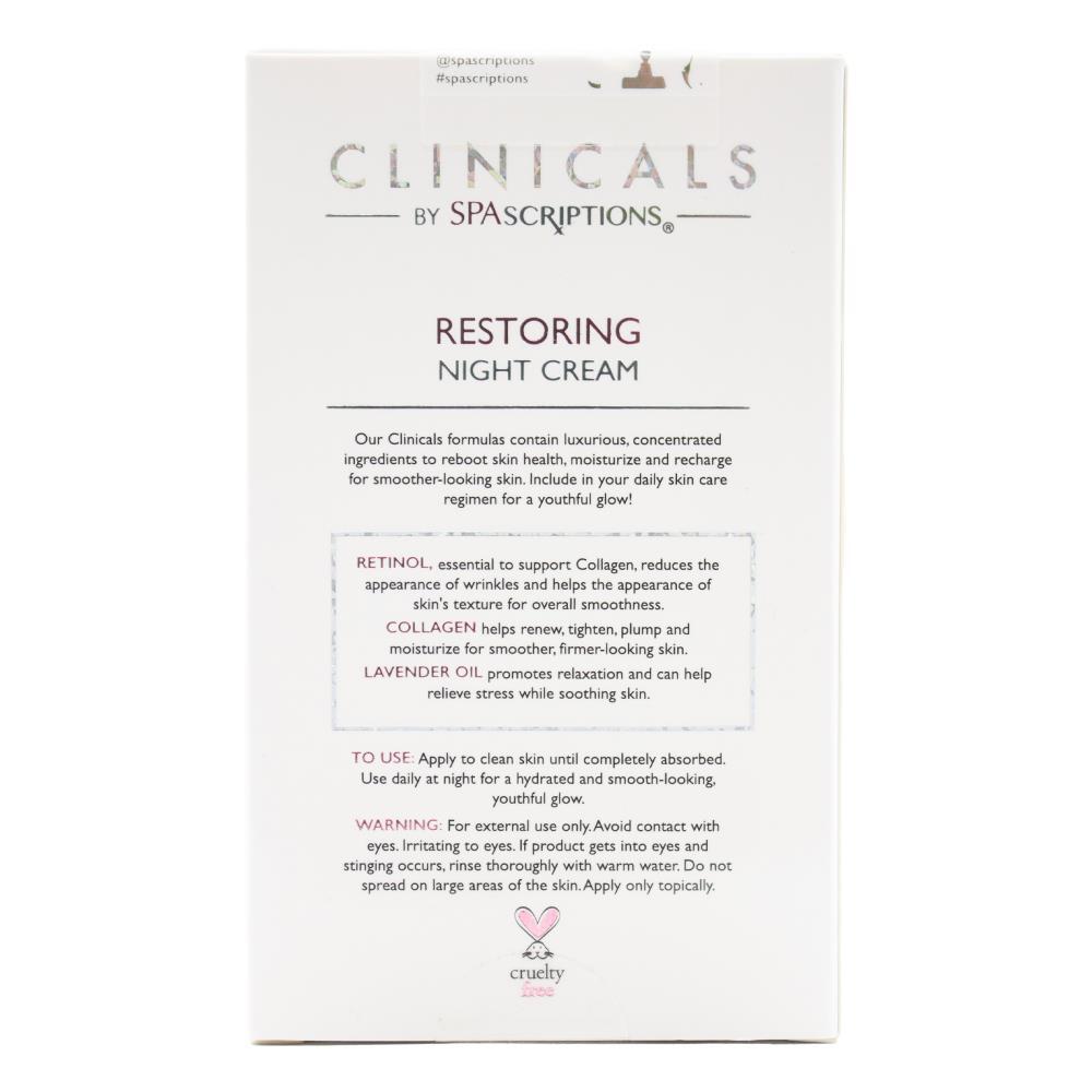 3PK Spascriptions Clinicals 50ml Restoring Night Cream Youthful Glow