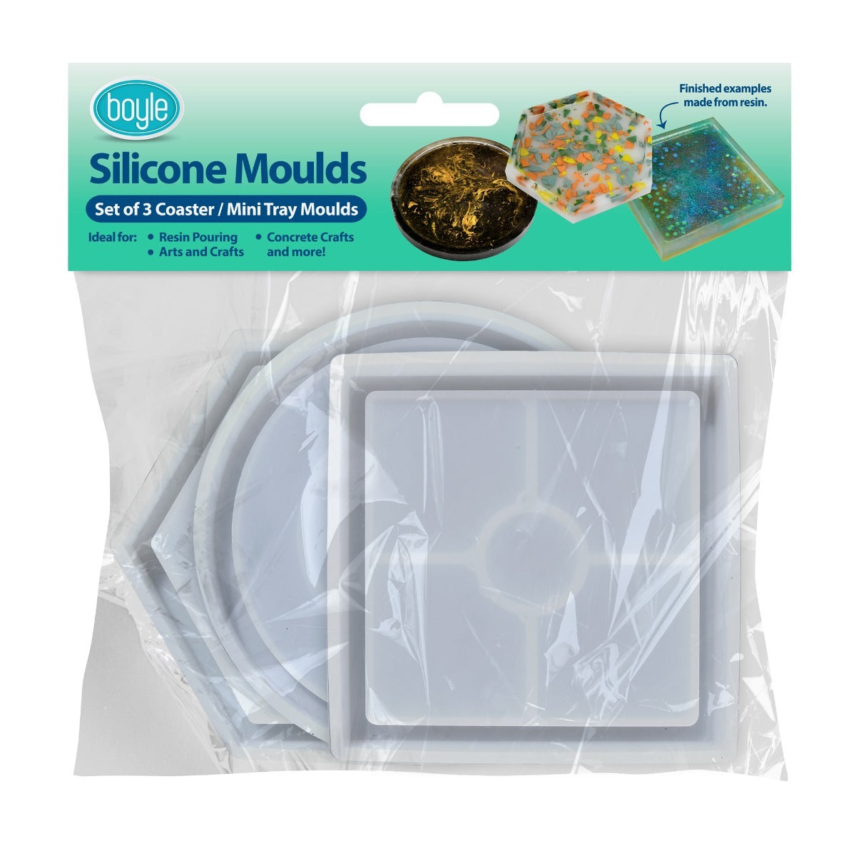 2x 3pc Boyle Silicone Coasters/Mini Trays Resin Mould