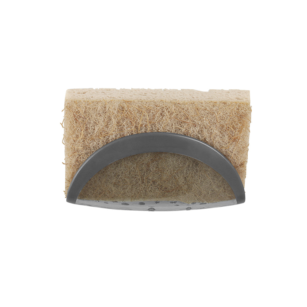 3PK Spectrum Cora Plastic Suction Sink Sponge Holder - Grey