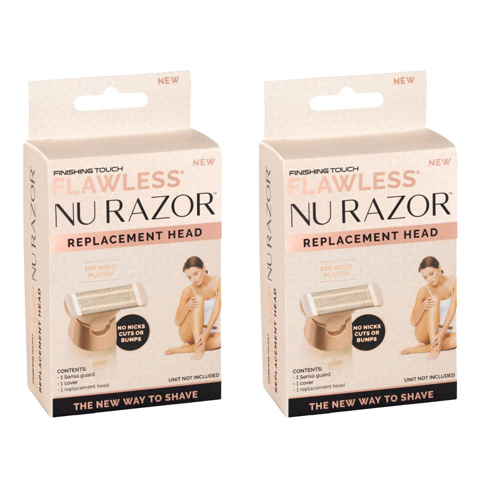 2PK Flawless Finishing Touch Nu Razor Head Replacement