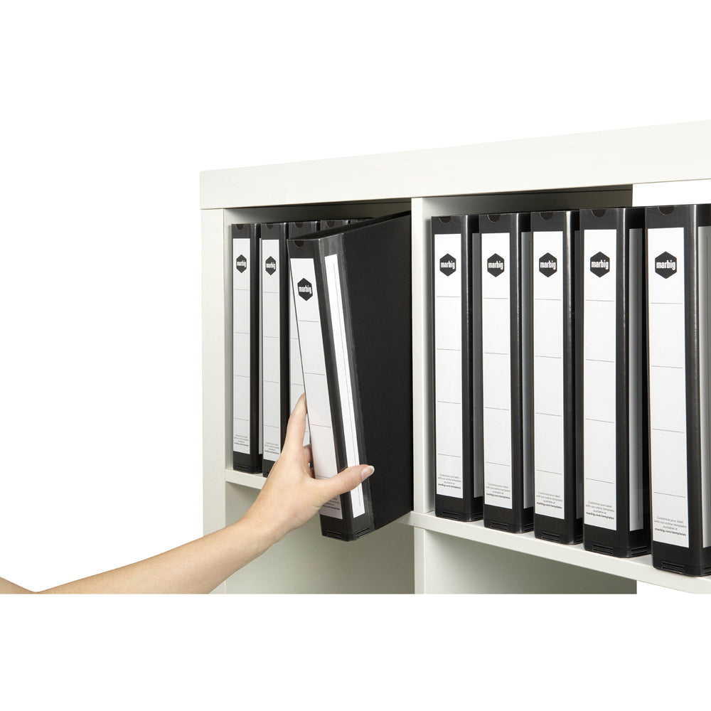 3PK Marbig Deluxe PE 2 D-Ring 25mm A4 Binder File Organiser - Black