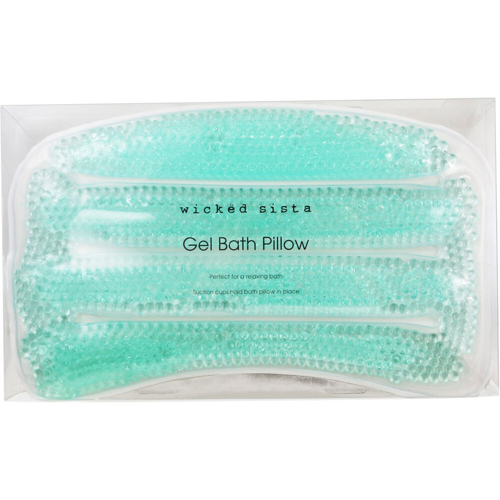 2PK Wicked Sista Gel Bead Back/Neck Support Bath Pillow w/ Suction Cups