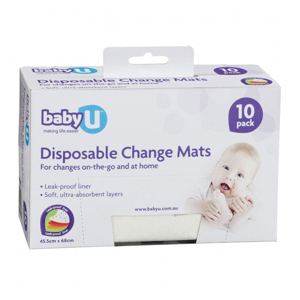 2x 10PK Baby U Disposable Change Mats