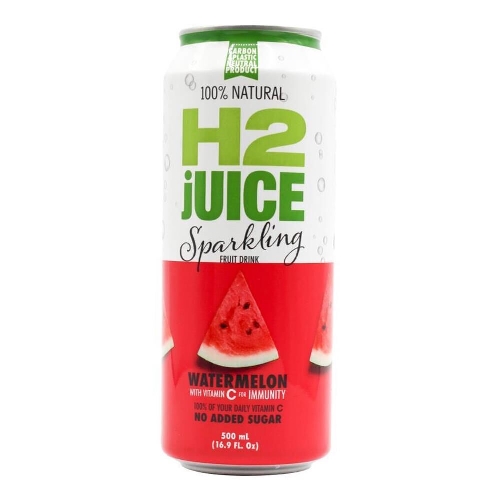 12PK H2 Juice 500ml Sparkling Natural Fruit Juice Drink - Watermelon