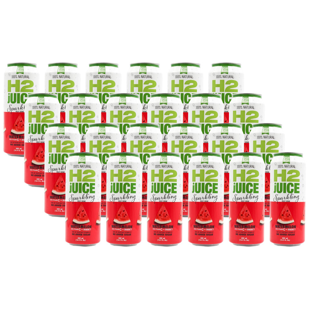 24PK H2 Juice 500ml Sparkling Natural Fruit Juice Drink - Watermelon