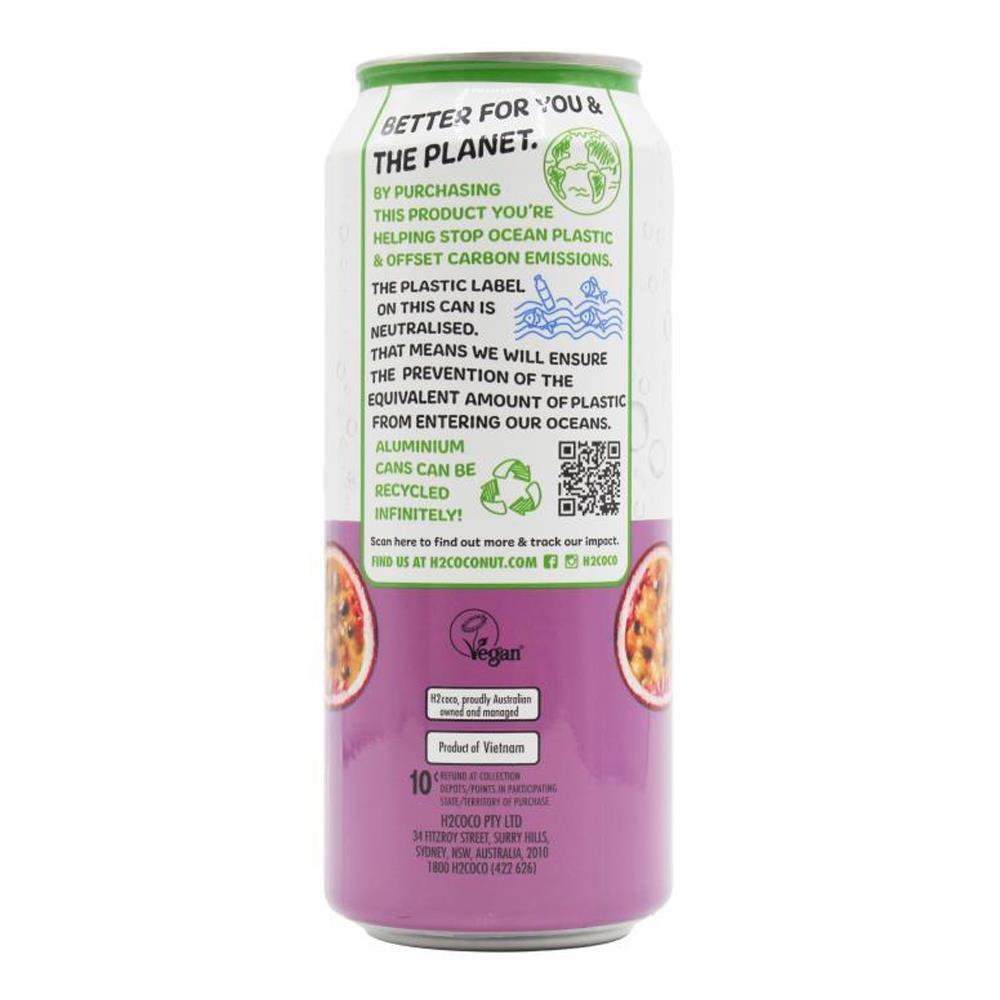 24PK H2 Juice 500ml Sparkling Passionfruit Can w/ Vitamin C Drink