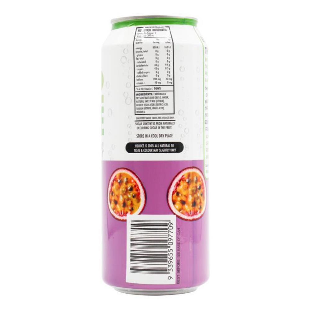 24PK H2 Juice 500ml Sparkling Passionfruit Can w/ Vitamin C Drink