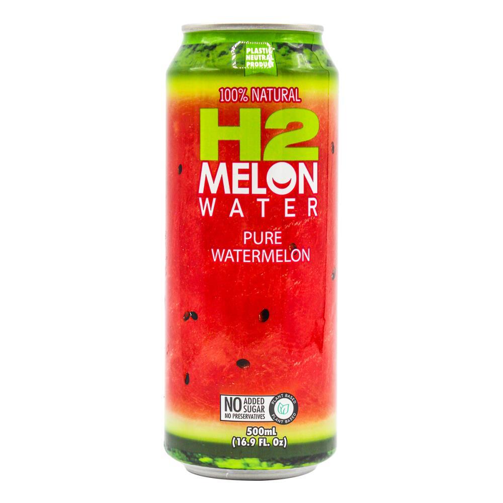24PK H2 Melon 500ml Watermelon Water Natural Drink Can Beverage