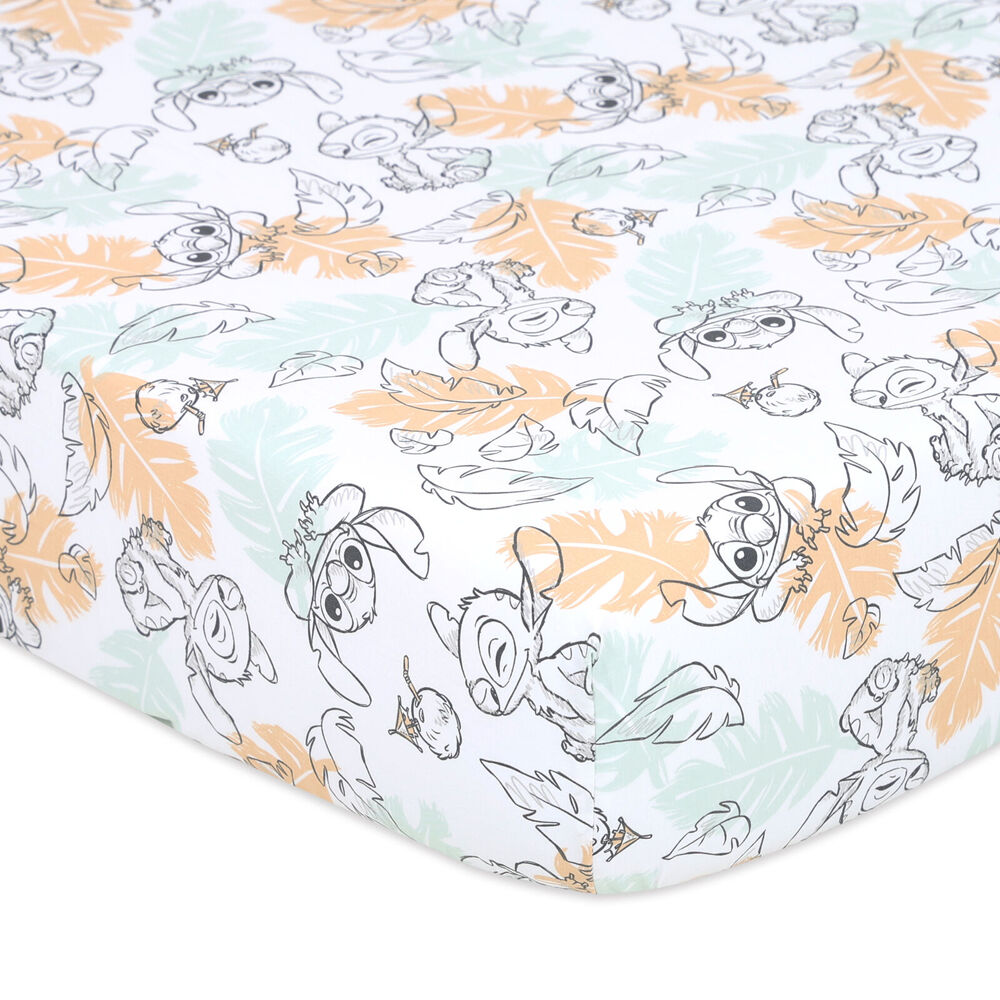 2PK Disney Stitch Baby/Kids Soft Cot Fitted Bedding Sheet 132x77cm