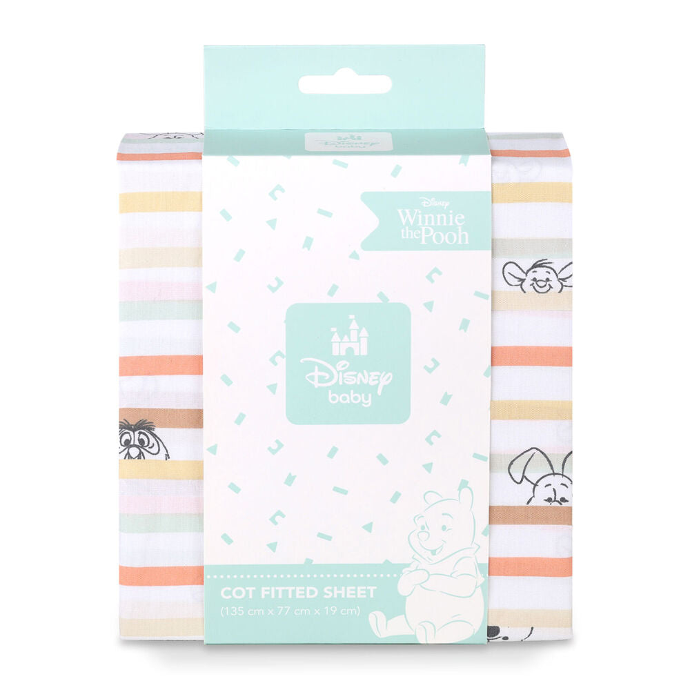 2PK Disney Pooh Baby/Kids Soft  Cot Fitted Bedding Sheet 132x77cm