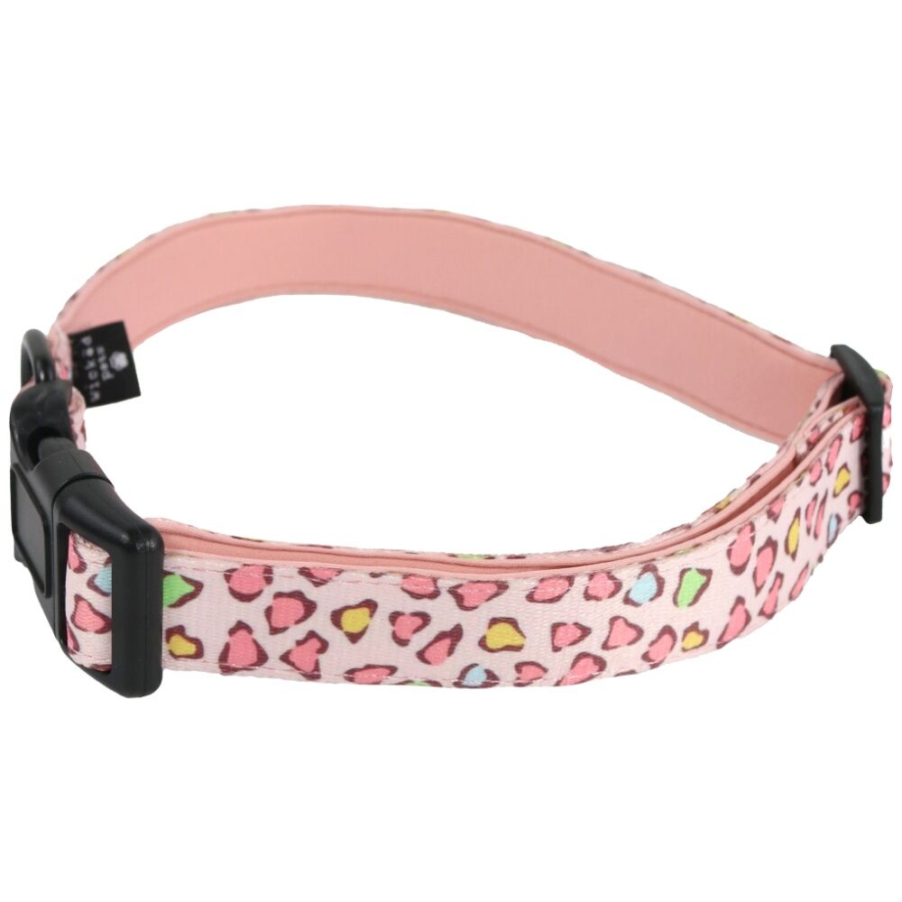 2PK Wicked Pets Collar Animal Print Medium to Large Adjustable D-Ring 41-66cm