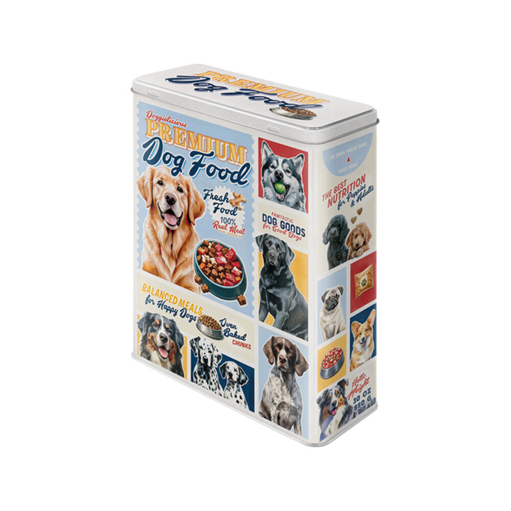 2PK Nostalgic-Art Premium Dog Food Tin Storage Box/Decoration XL 8x19x26cm