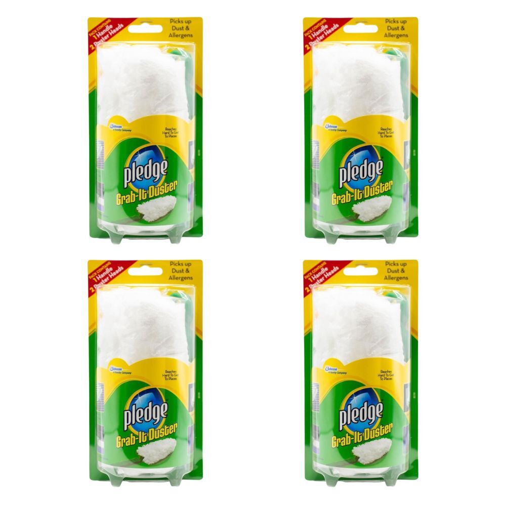 4PK Pledge Grab It Duster Home Cleaner Dust/Allergen Remover