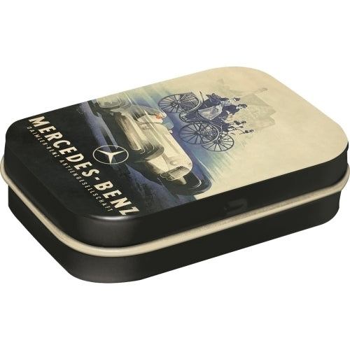 2PK Nostalgic Art 6cm Mint Tin Box Mercedes-Benz Silver Arrow Historic Candy